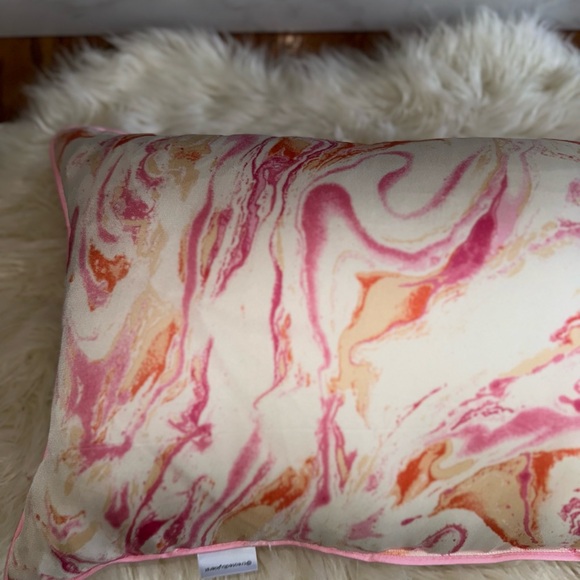 Pink and Orange Marble 14 x 24 Throw Pillow - Picture 7 of 13